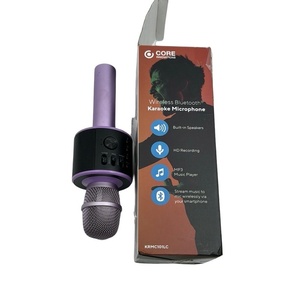 Wireless Bluetooth Karaoke Microphone w Built-in Speakers & HD Recording - Picture 2 of 3